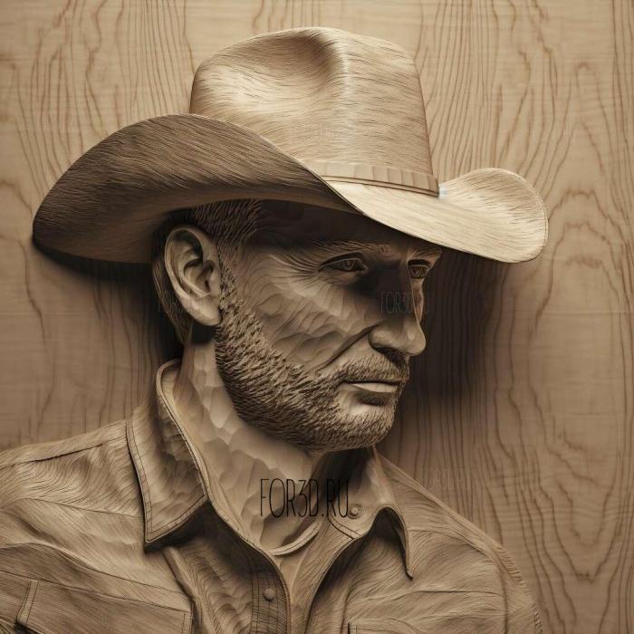 Tim McGraw 3 stl model for CNC